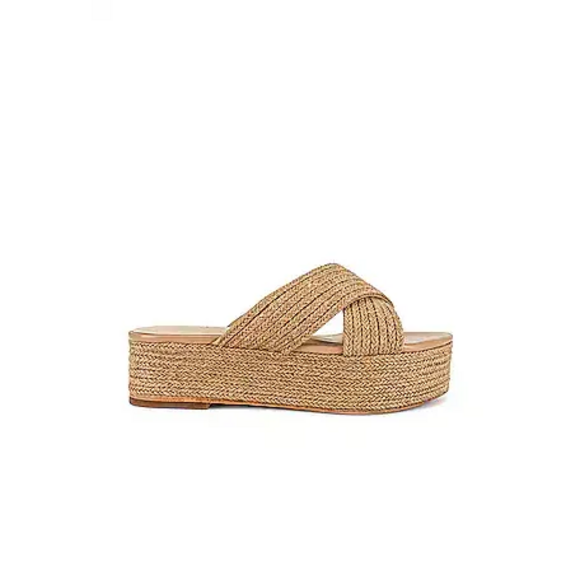RAYE Shoes - RAYE Tiko Wedge in Natural in Tan